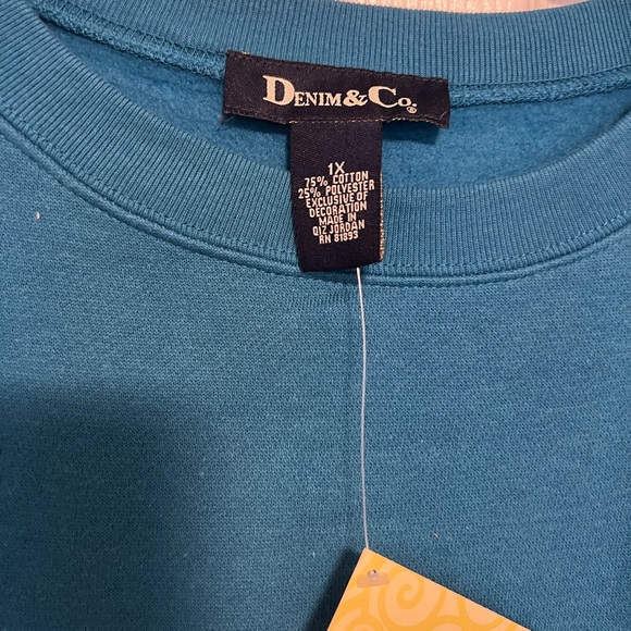 NWT QVC Denim & co blue pullover - Picture 3 of 3